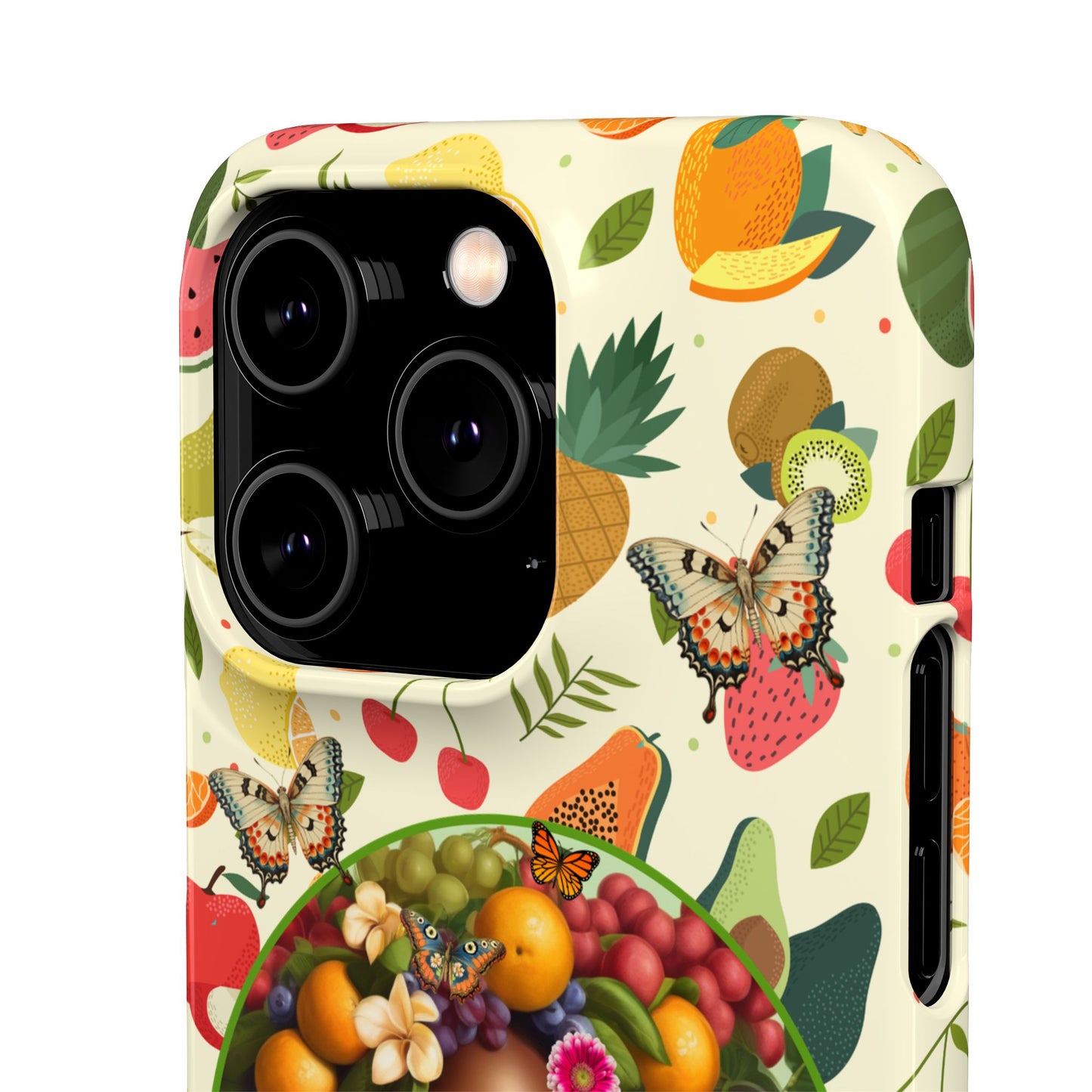 Organically Me Fruit & Veggie Queen Plant Garden Snap Phone Case with Black Woman, for iPhone and Android