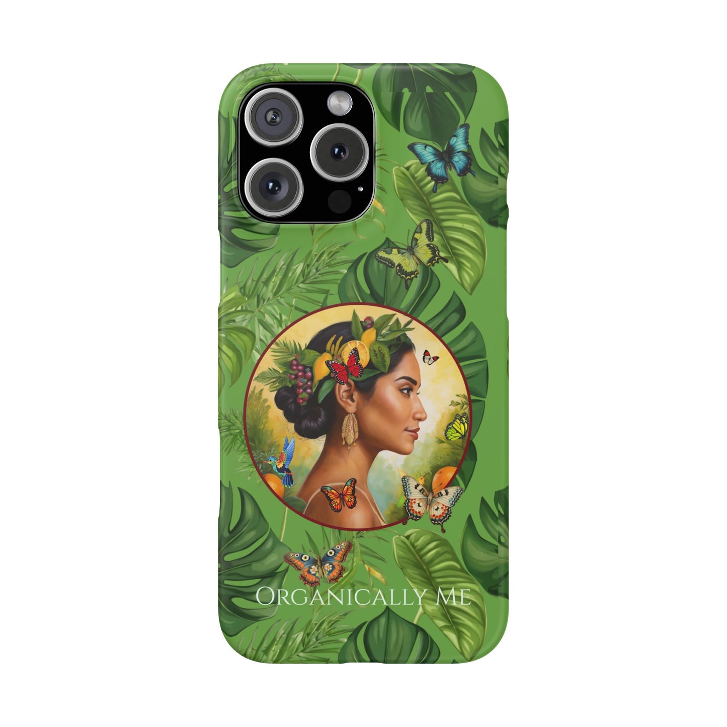 Organically Me A Monstera Butterfly Garden Snap Phone Case with Woman, Veggie Chic for Androids and iPhone models