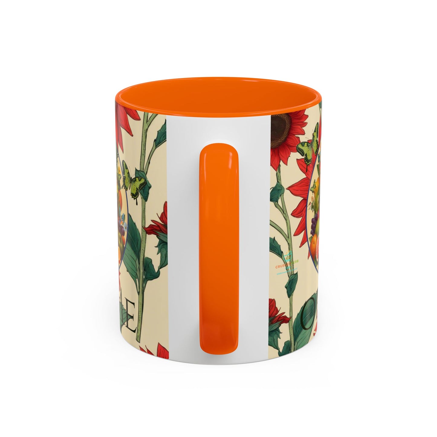 Organically Me Sunflower Red Plant Garden Vegan Ceramic Plant Mug with Black woman (11oz) 8 Color Combos