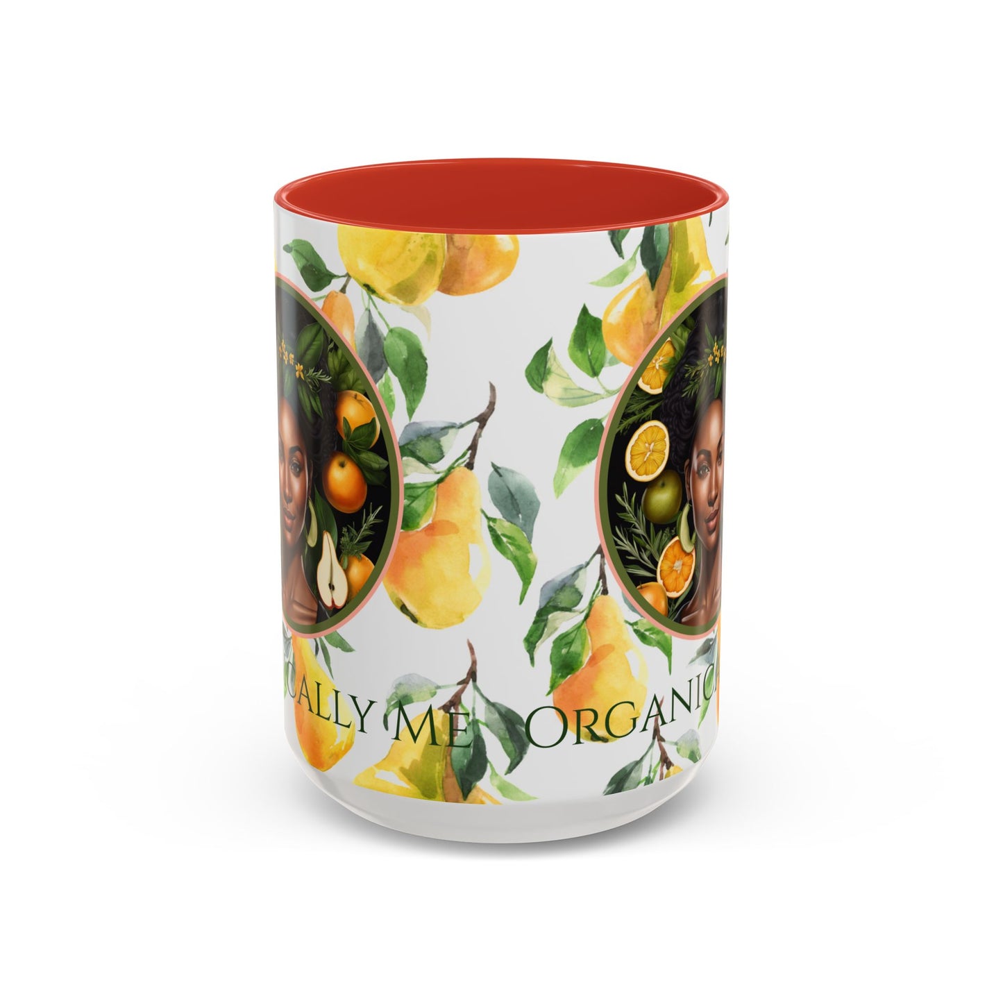 Organically Me Yellow Pear Plant Garden Vegan Ceramic Plant Mug with Black woman (11oz) 8 Color Combos