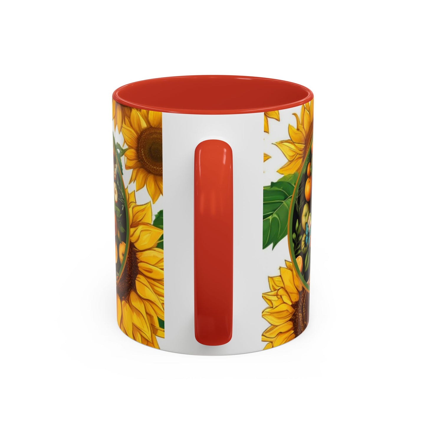 Organically Me Sunflower Plant Garden Vegan Ceramic Plant Mug with Black woman (11oz) 8 Color Combos