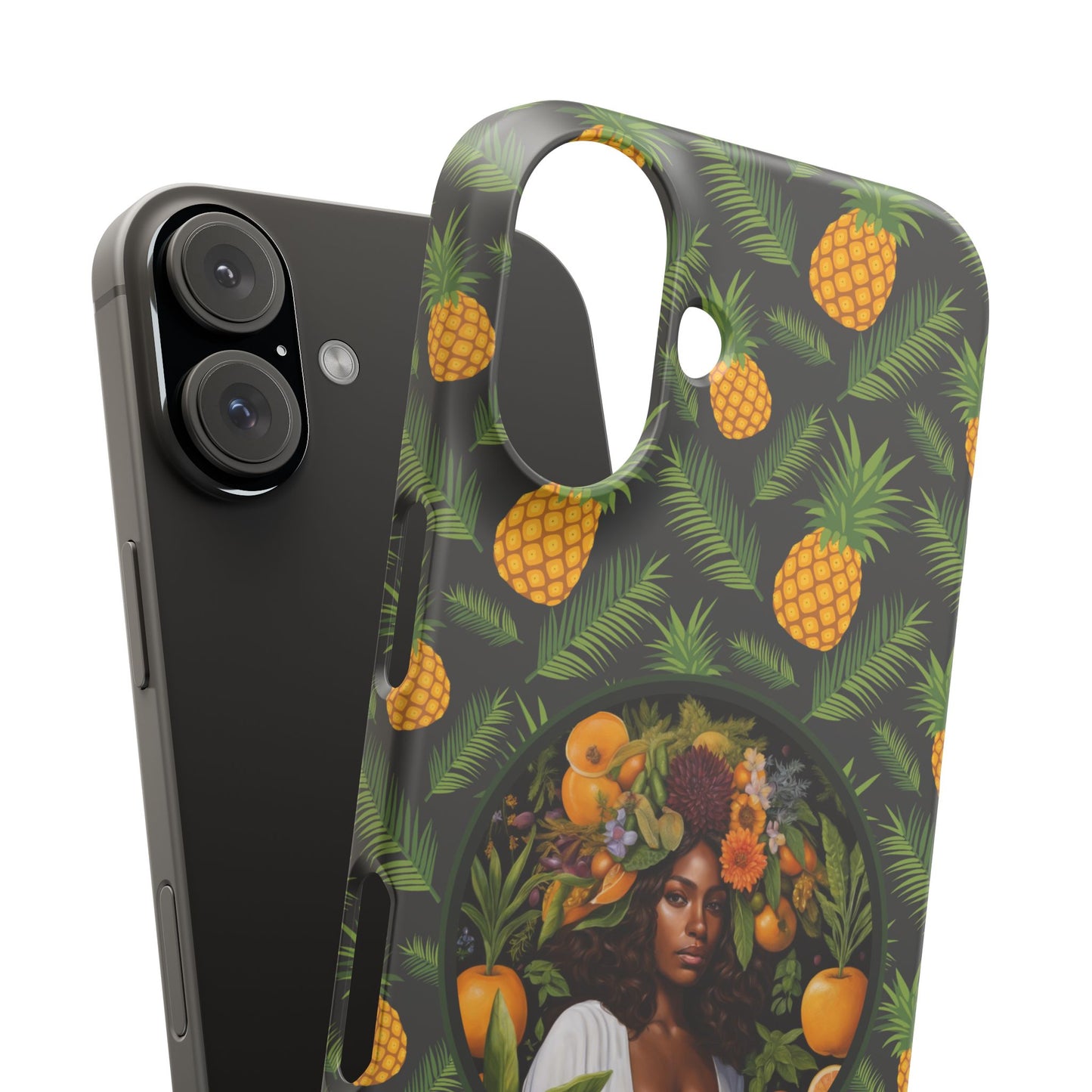 Organically Me A Pineapple Plant Garden Snap Case with Black Woman