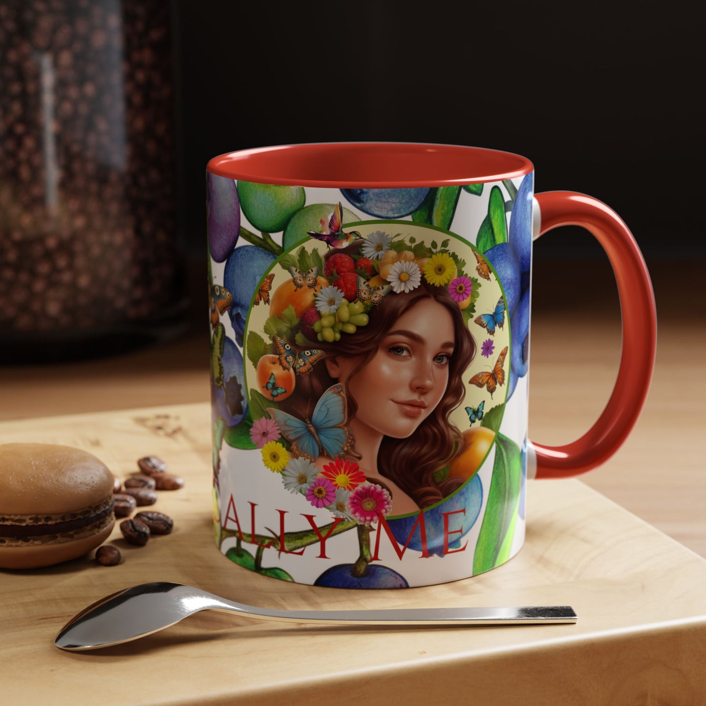 Organically Me Blueberry Bella Plant2 Garden Vegan Ceramic Plant Mug with (11oz) 8 Color Combos