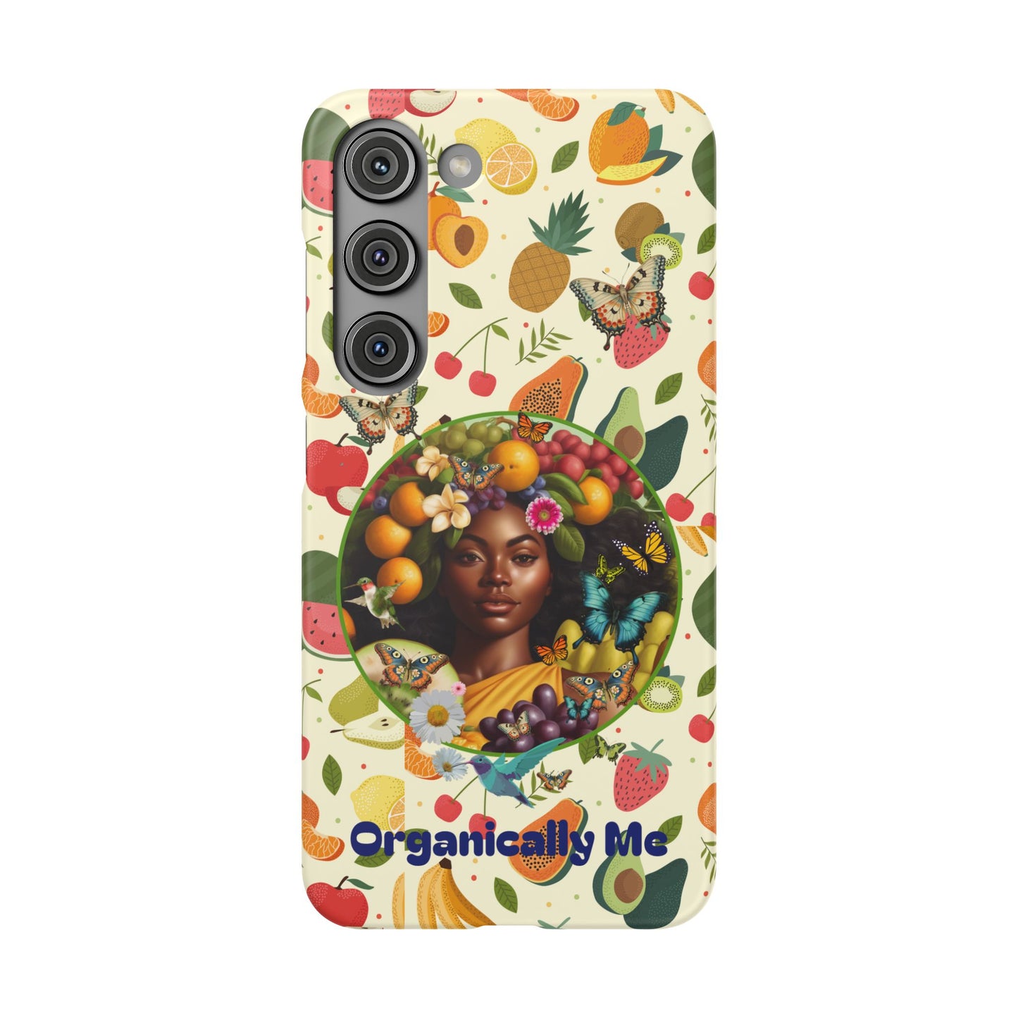 Organically Me Fruit & Veggie Queen Plant Garden Snap Phone Case with Black Woman, for iPhone and Android