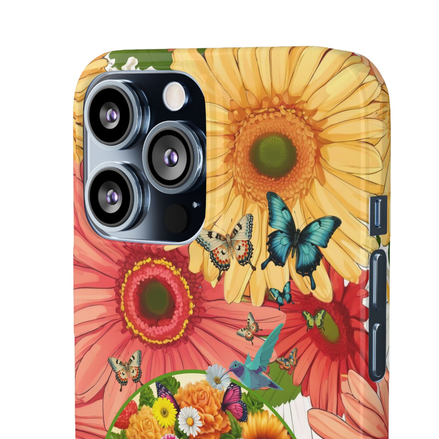 100% Organic Daisy Joy2 Plant Garden Snap Phone Case with Woman, for iPhone and Android