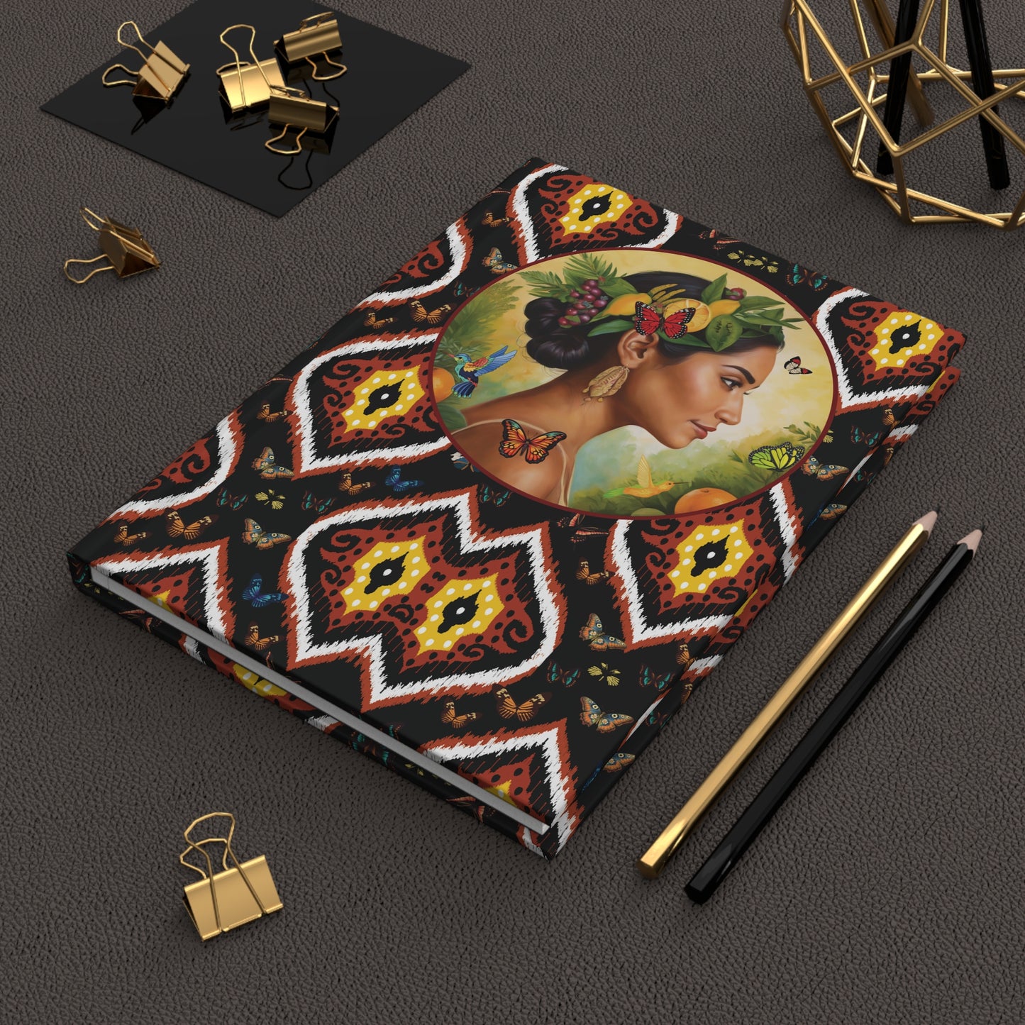 Organically Me A Tribal Butterfly2 Plant Garden & Vegan Hardcover Journal, Matte 150 pages, May be PERSONALIZED