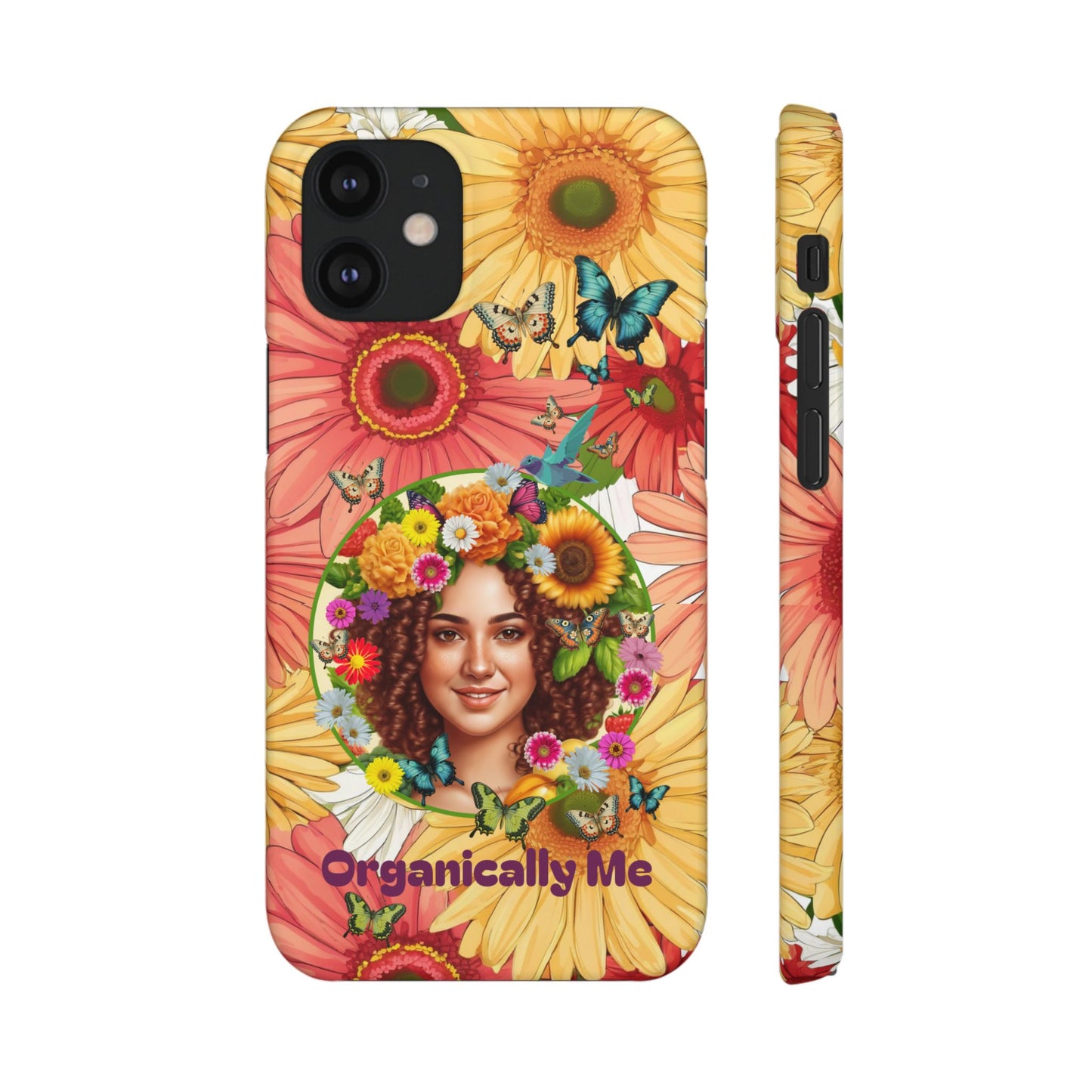 100% Organic Daisy Joy2 Plant Garden Snap Phone Case with Woman, for iPhone and Android