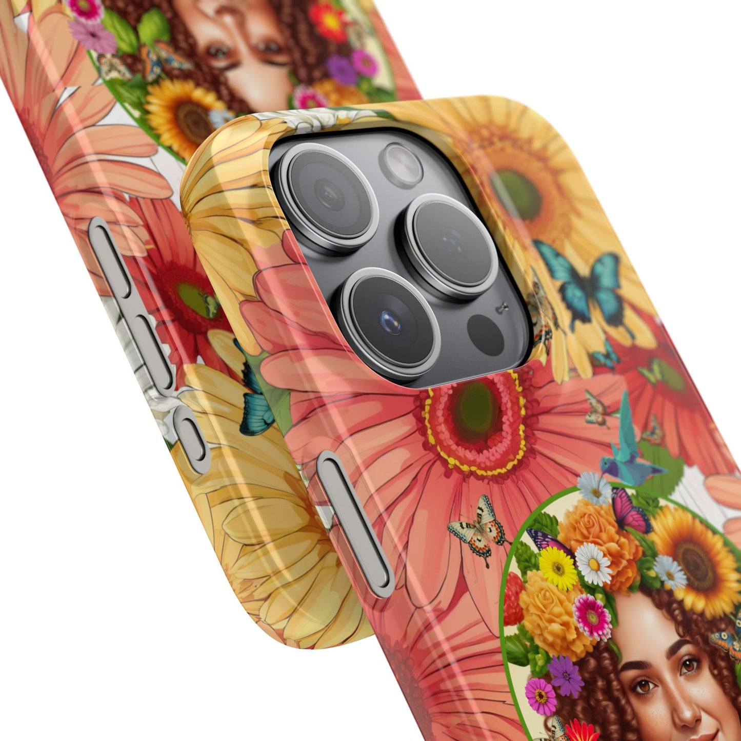 100% Organic Daisy Joy2 Plant Garden Snap Phone Case with Woman, for iPhone and Android