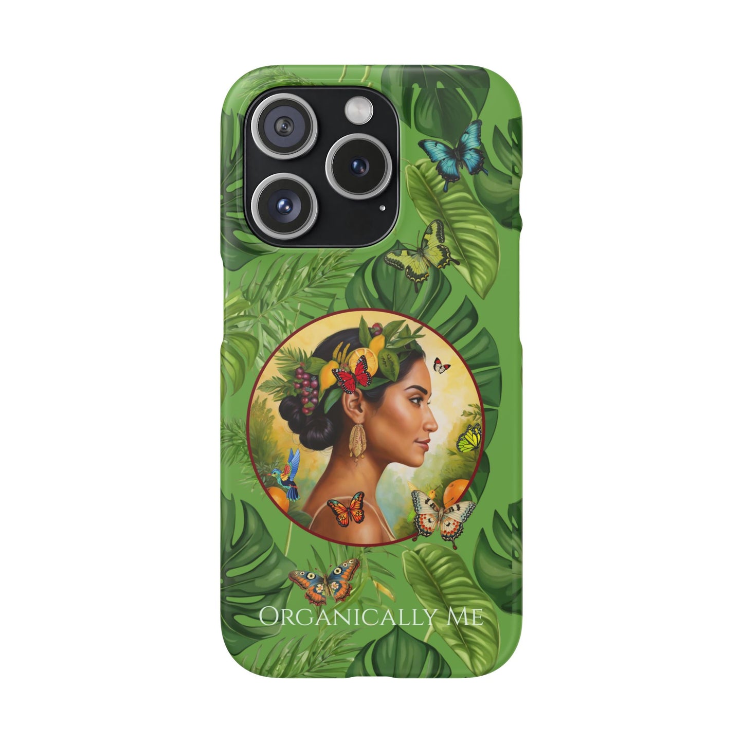 Organically Me A Monstera Butterfly Garden Snap Phone Case with Woman, Veggie Chic for Androids and iPhone models