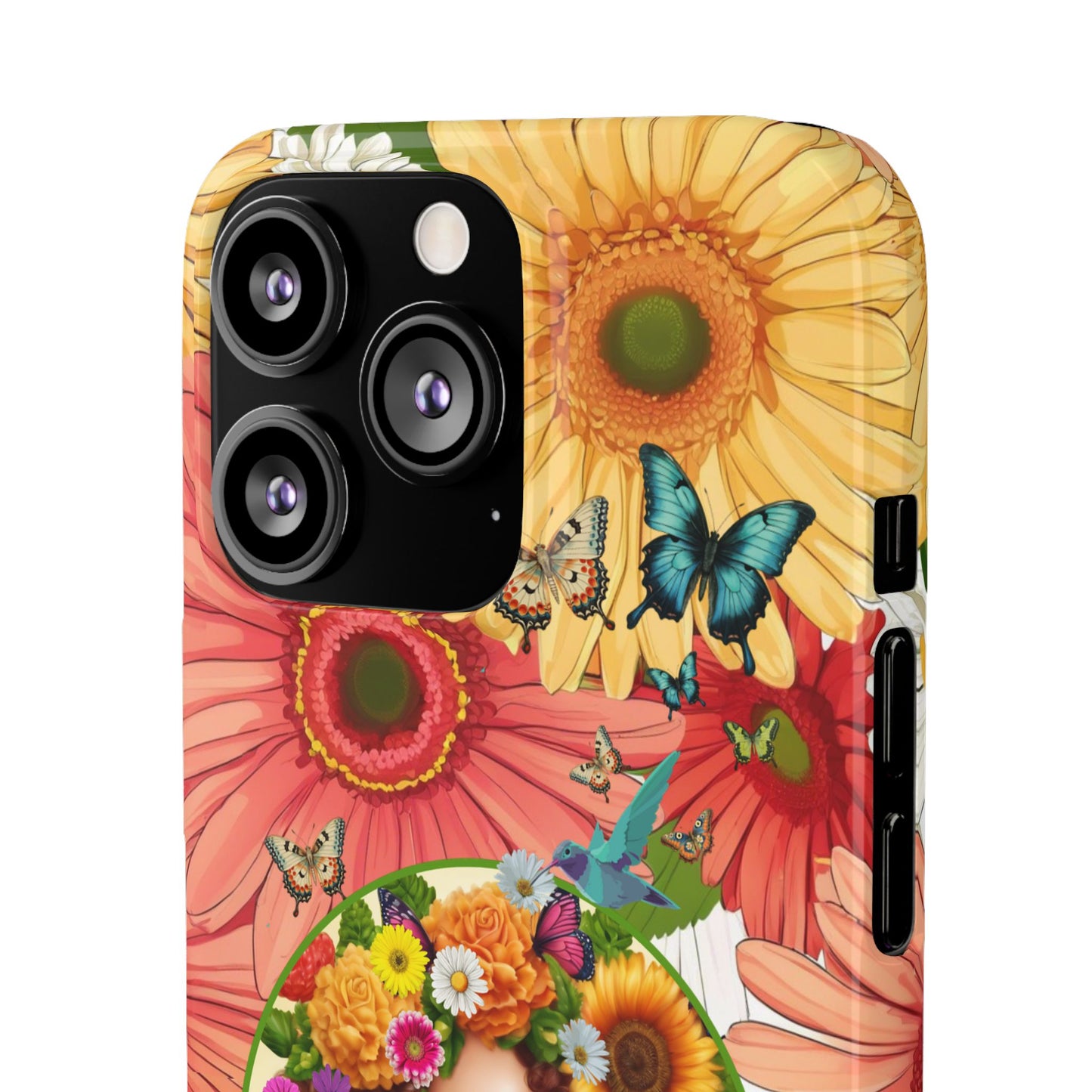 100% Organic Daisy Joy2 Plant Garden Snap Phone Case with Woman, for iPhone and Android