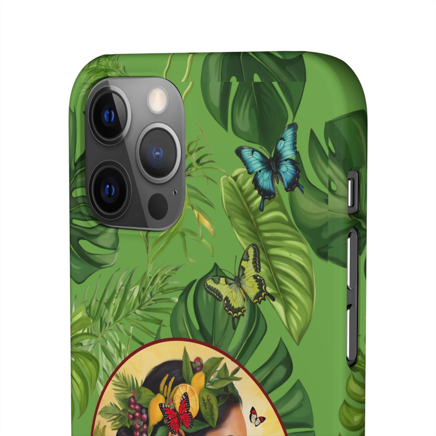 Organically Me A Monstera Butterfly Garden Snap Phone Case with Woman, Veggie Chic for Androids and iPhone models