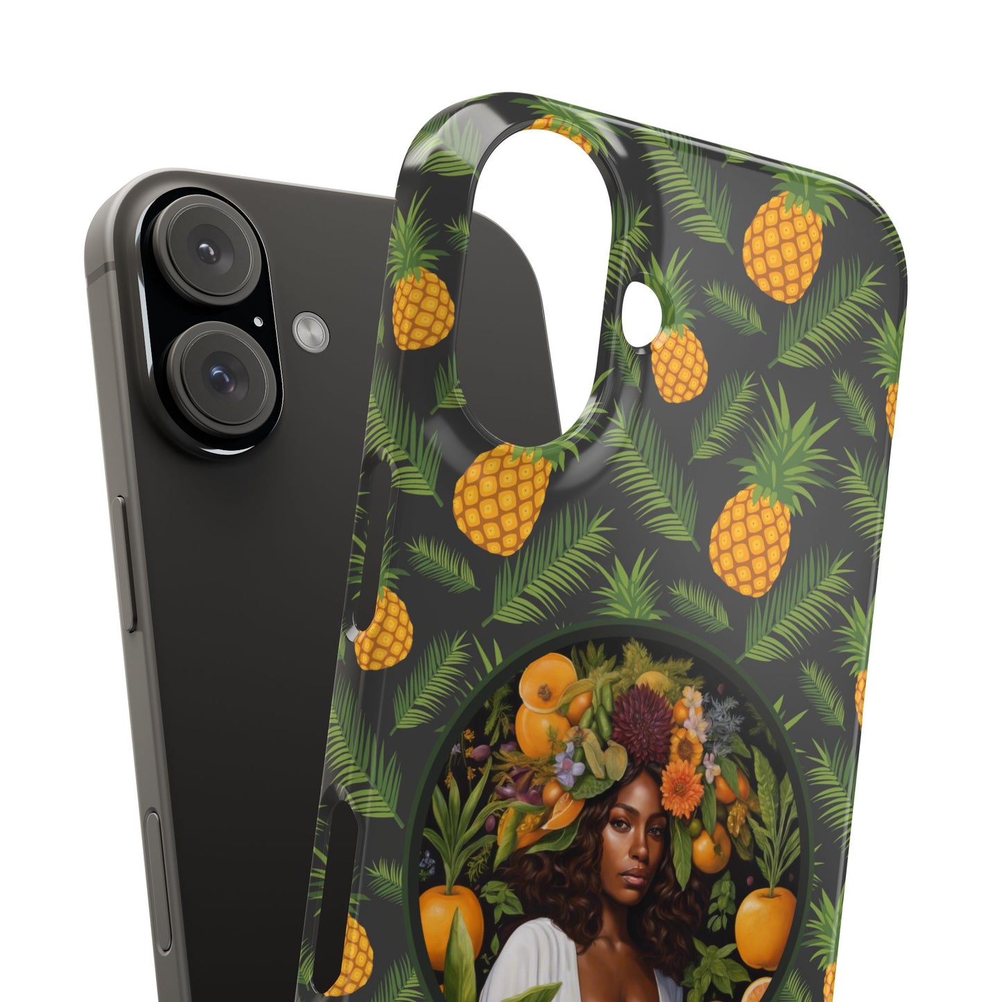 Organically Me A Pineapple Plant Garden Snap Case with Black Woman