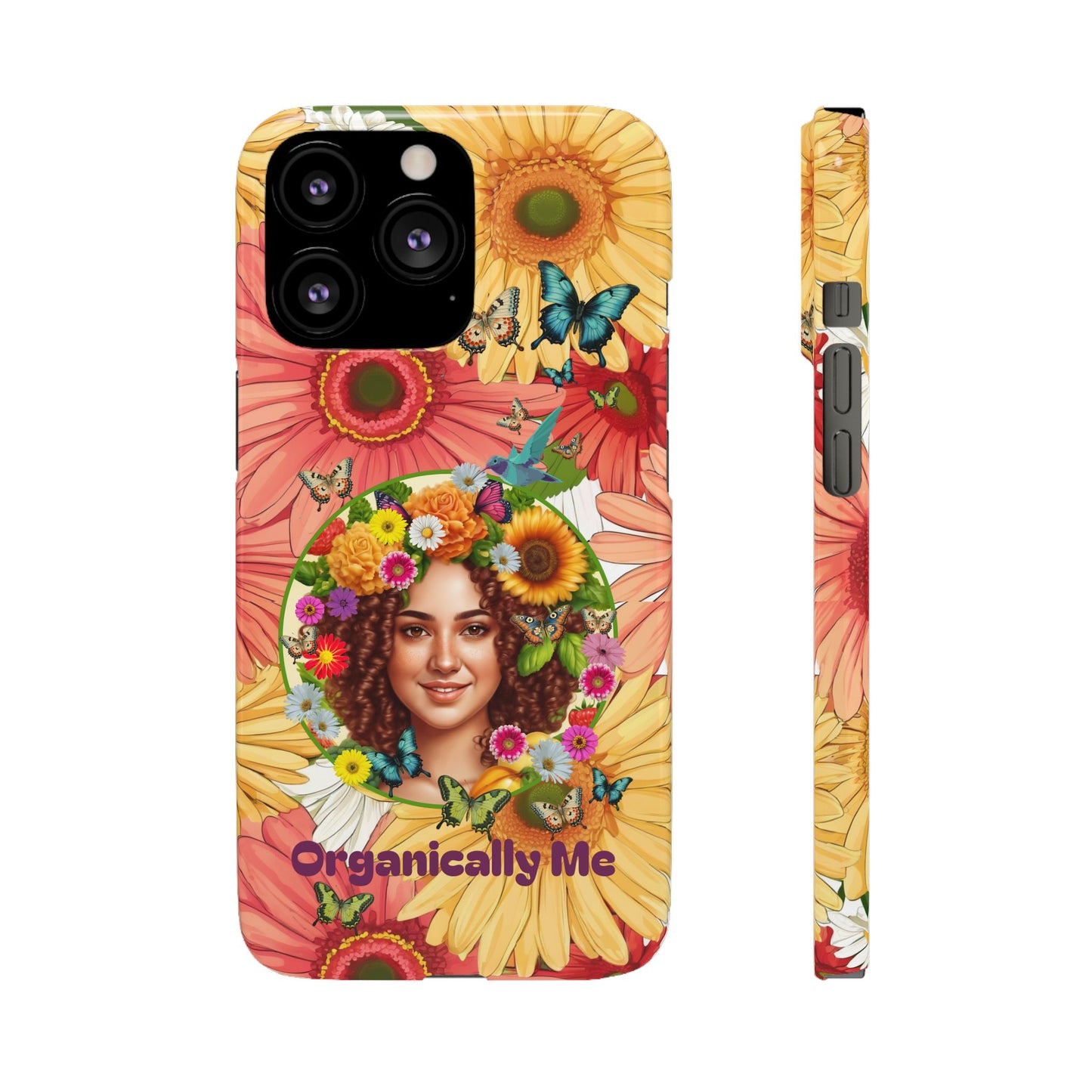 100% Organic Daisy Joy2 Plant Garden Snap Phone Case with Woman, for iPhone and Android