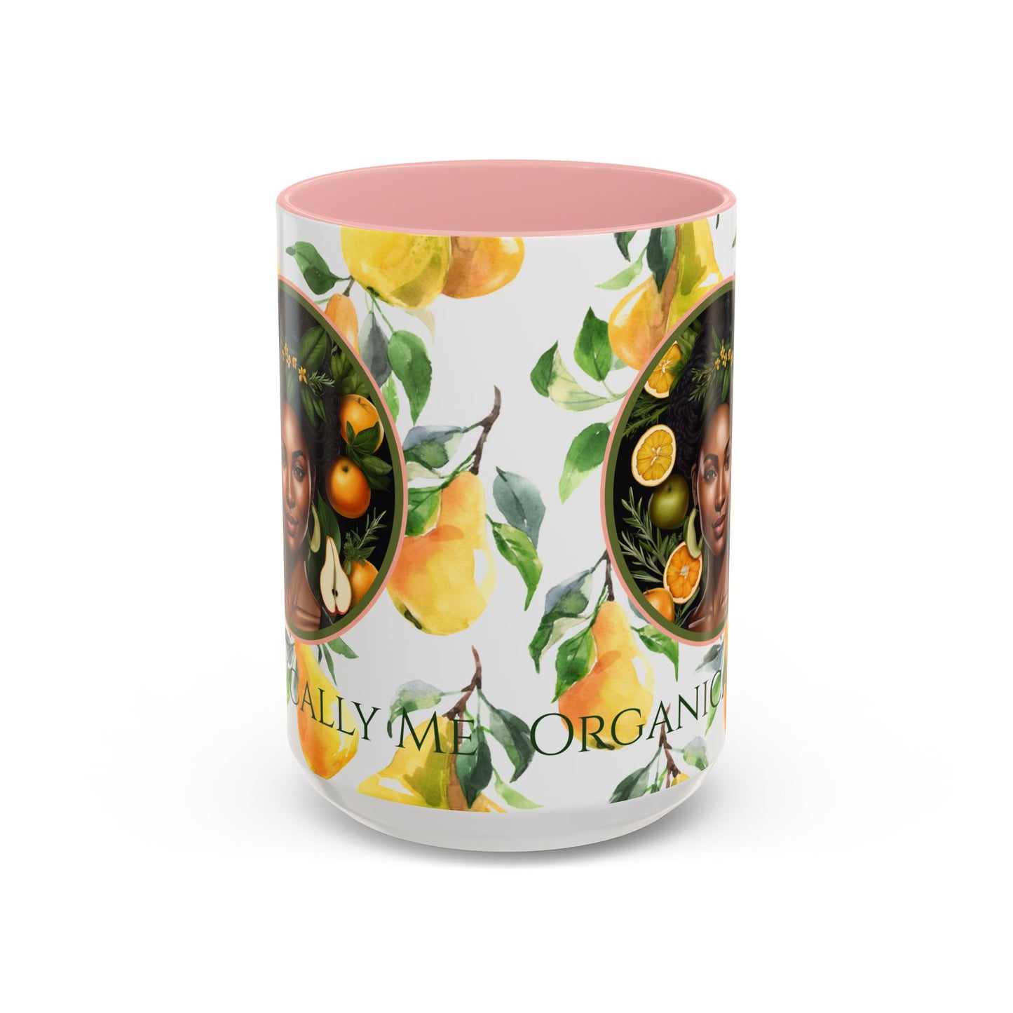 Organically Me Yellow Pear Plant Garden Vegan Ceramic Plant Mug with Black woman (11oz) 8 Color Combos