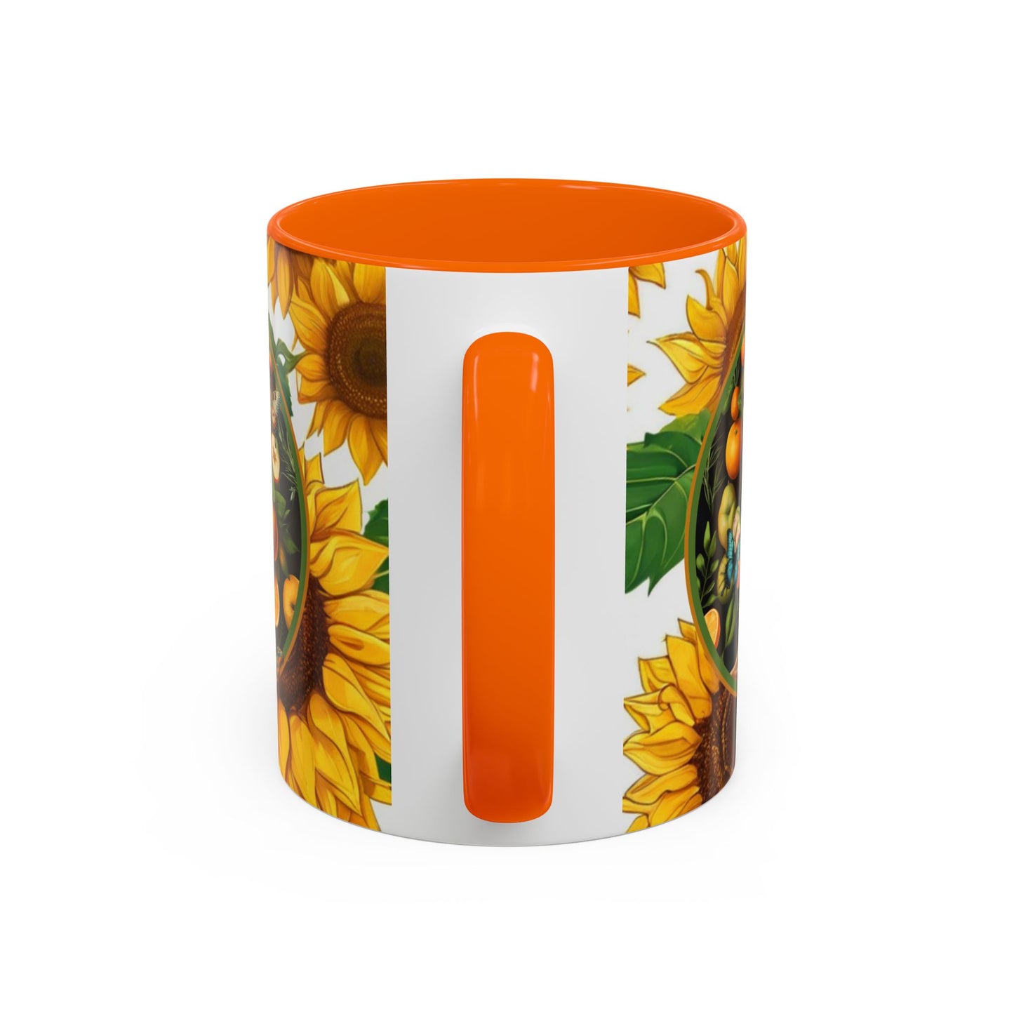 Organically Me Sunflower Plant Garden Vegan Ceramic Plant Mug with Black woman (11oz) 8 Color Combos