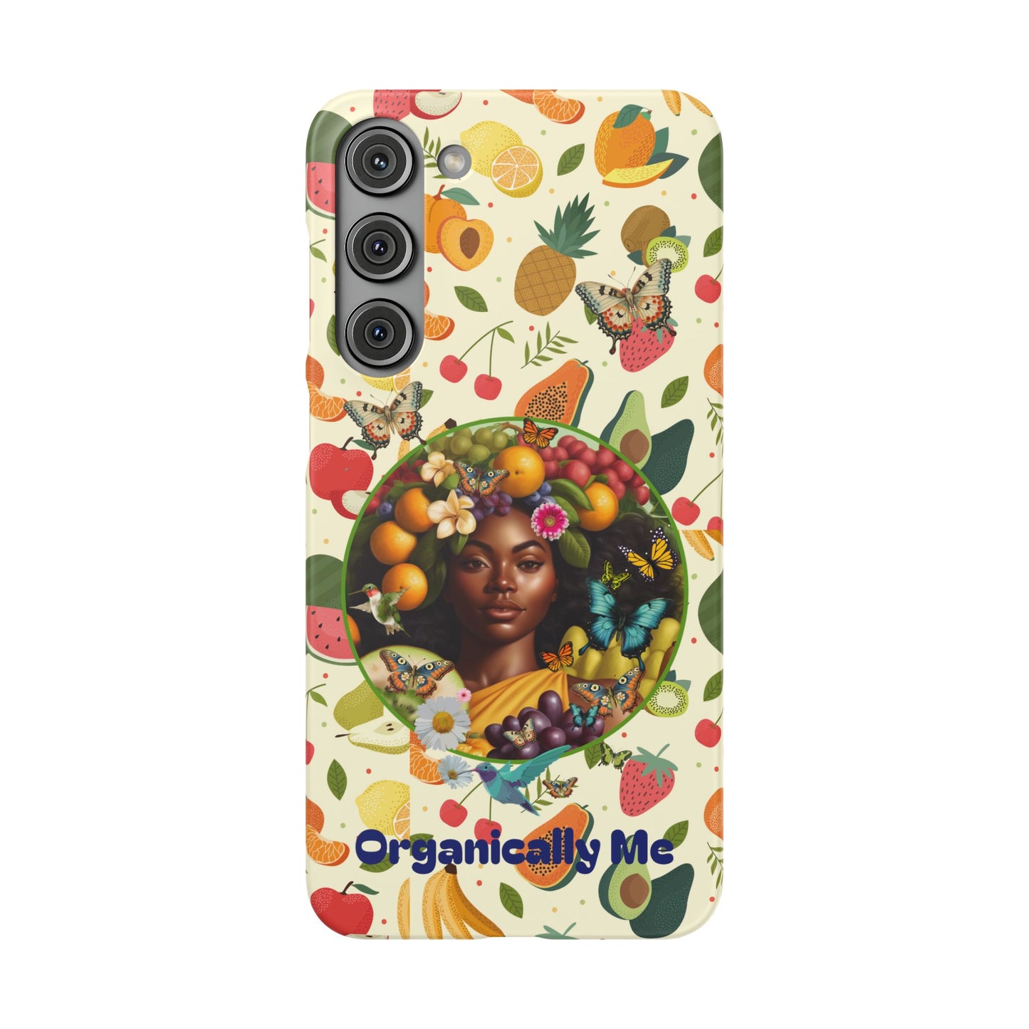 Organically Me Fruit & Veggie Queen Plant Garden Snap Phone Case with Black Woman, for iPhone and Android