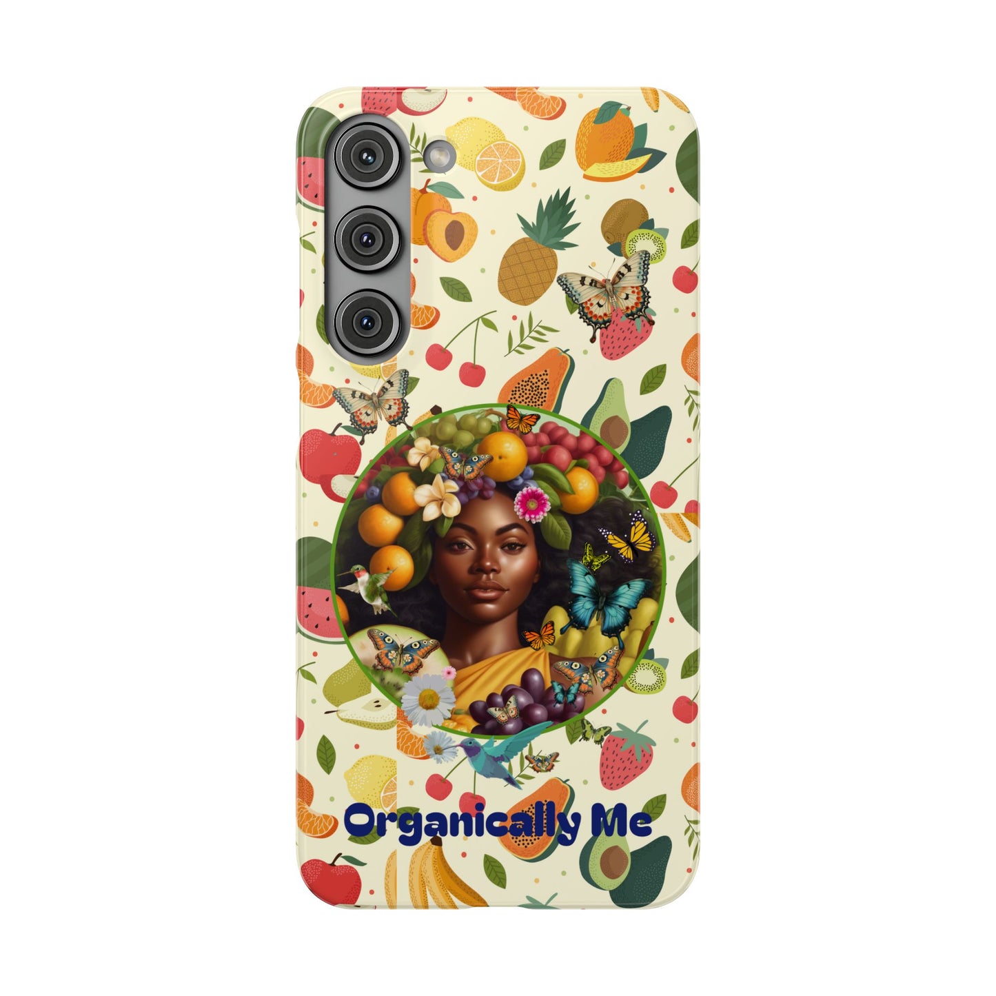 Organically Me Fruit & Veggie Queen Plant Garden Snap Phone Case with Black Woman, for iPhone and Android