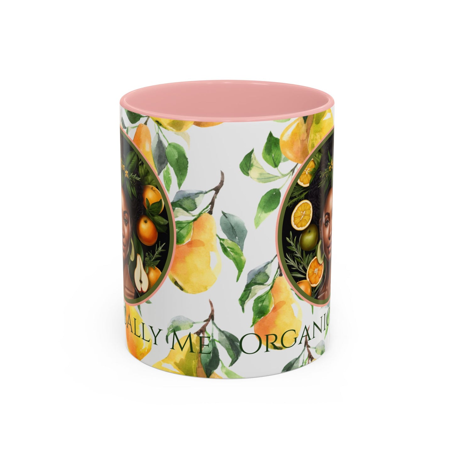 Organically Me Yellow Pear Plant Garden Vegan Ceramic Plant Mug with Black woman (11oz) 8 Color Combos