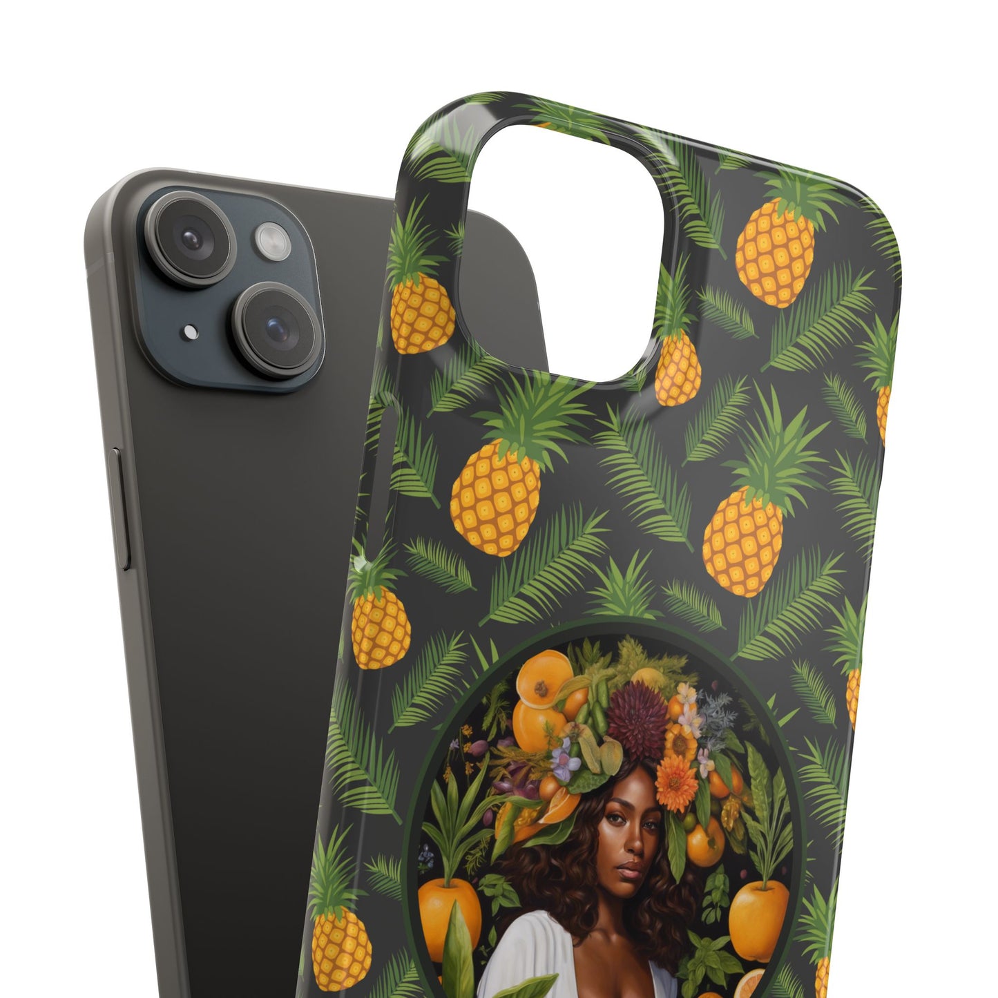 Organically Me A Pineapple Plant Garden Snap Case with Black Woman