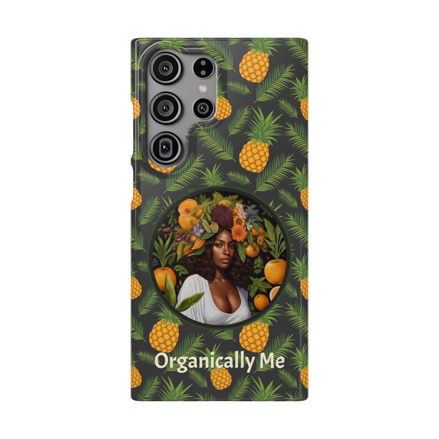 Organically Me A Pineapple Plant Garden Snap Case with Black Woman