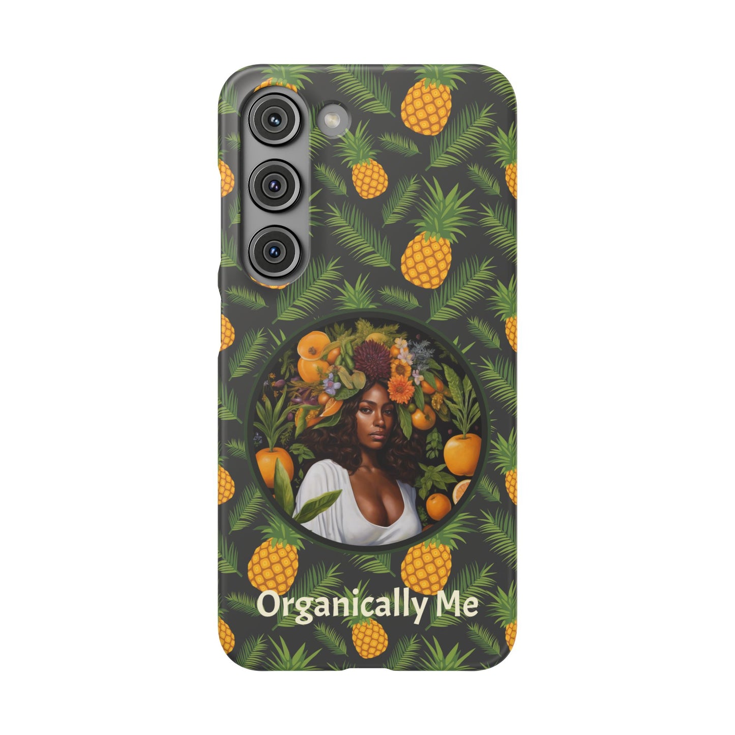 Organically Me A Pineapple Plant Garden Snap Case with Black Woman