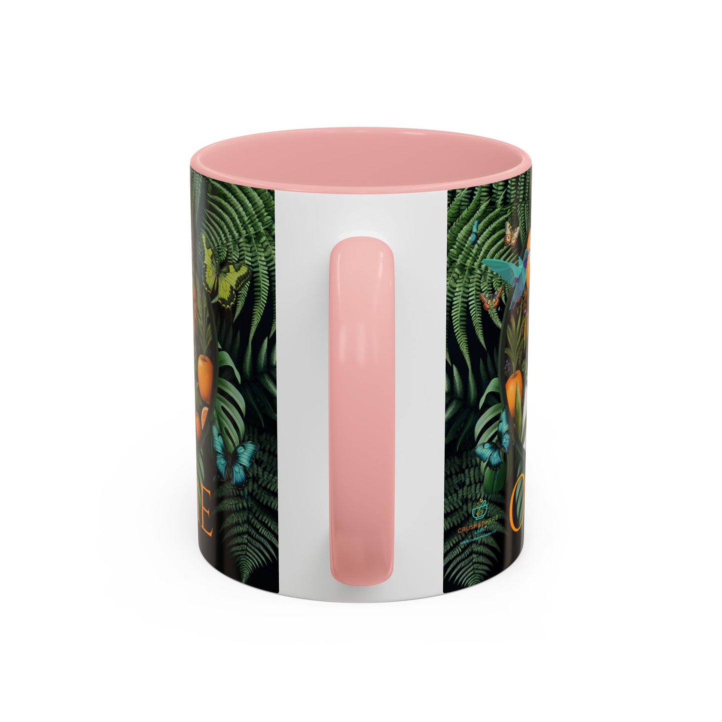 100% Organic A Fern Monstera Plant Garden Vegan Ceramic Plant Mug with Black woman (11oz) 8 Color Combos
