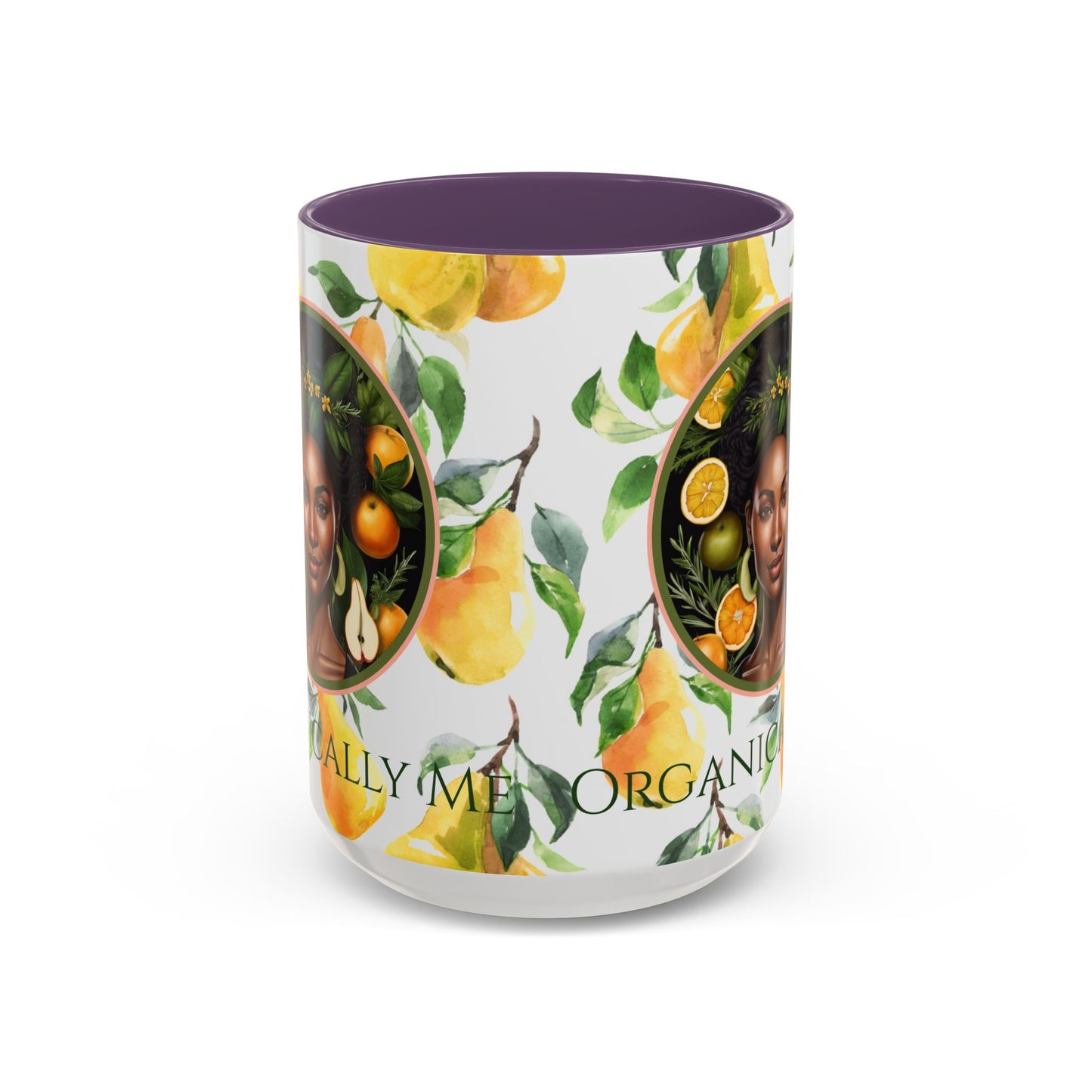 Organically Me Yellow Pear Plant Garden Vegan Ceramic Plant Mug with Black woman (11oz) 8 Color Combos