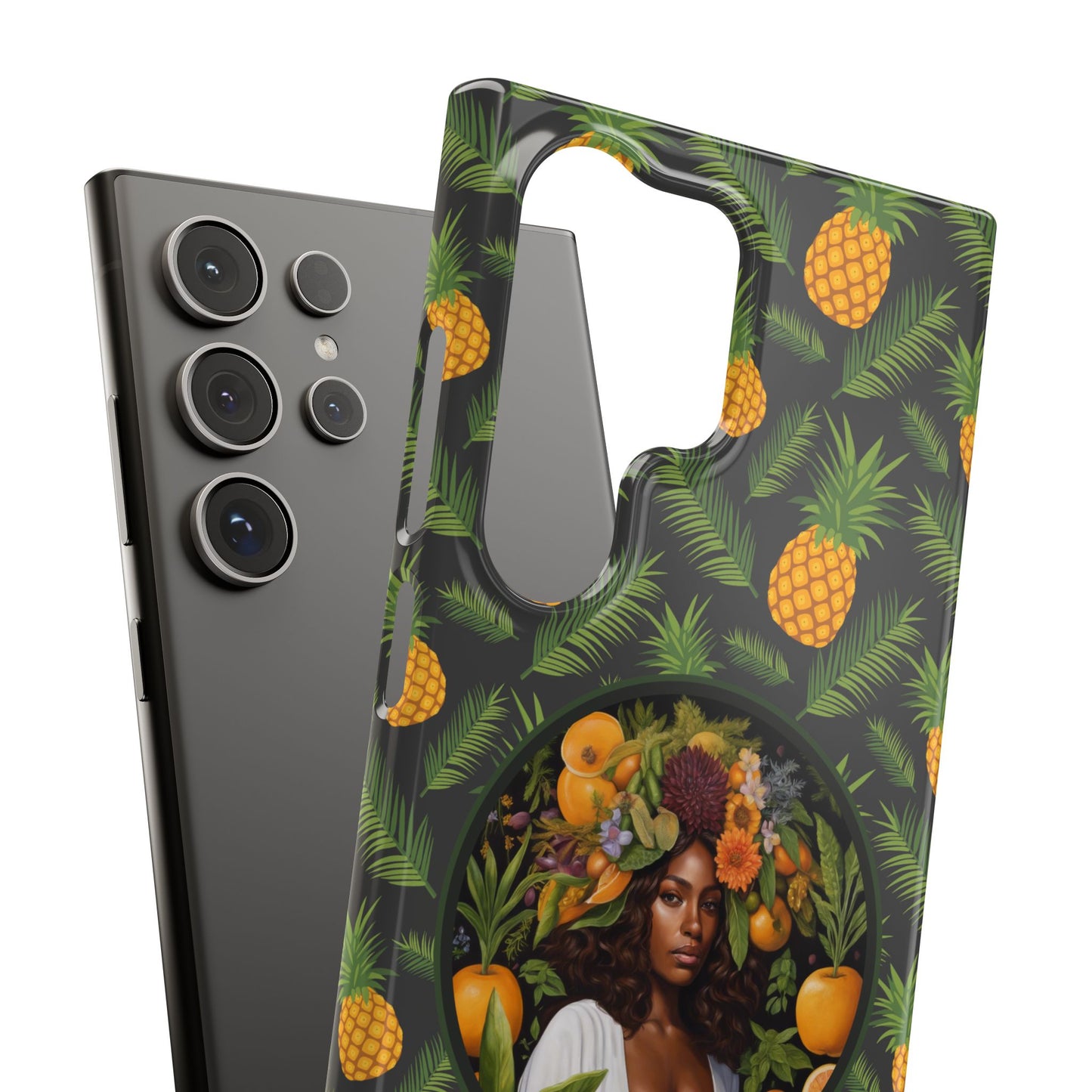 Organically Me A Pineapple Plant Garden Snap Case with Black Woman