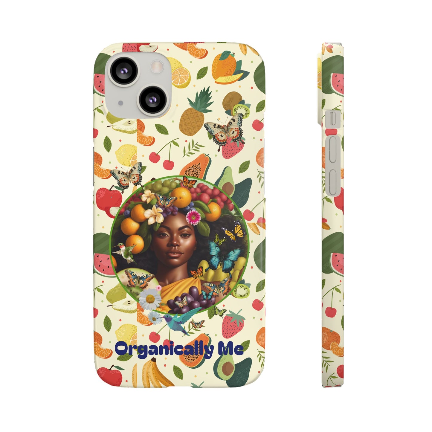 Organically Me Fruit & Veggie Queen Plant Garden Snap Phone Case with Black Woman, for iPhone and Android