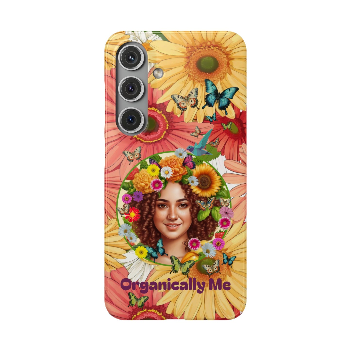 100% Organic Daisy Joy2 Plant Garden Snap Phone Case with Woman, for iPhone and Android