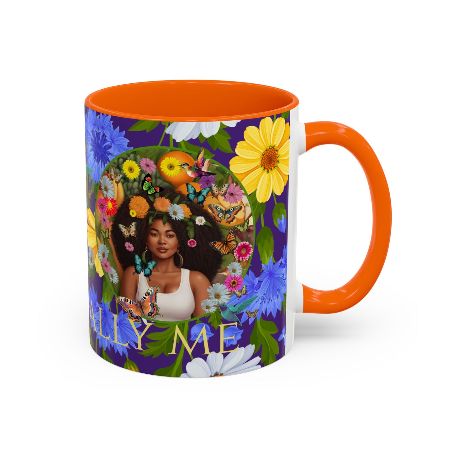 100% Organic Blue Gwen Plant Garden Vegan Ceramic Plant Mug with (11 or 15 oz) 8 Color Combos