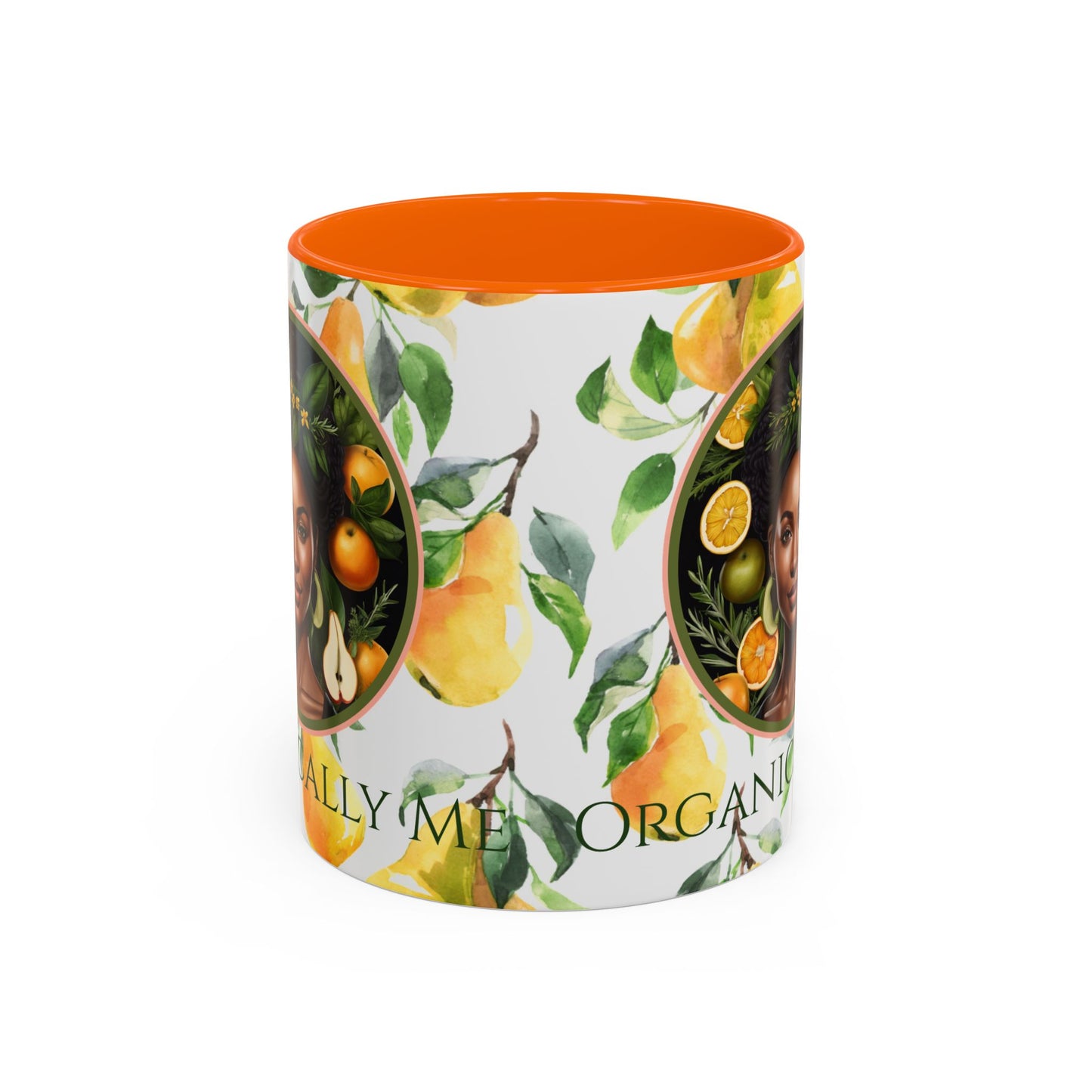 Organically Me Yellow Pear Plant Garden Vegan Ceramic Plant Mug with Black woman (11oz) 8 Color Combos