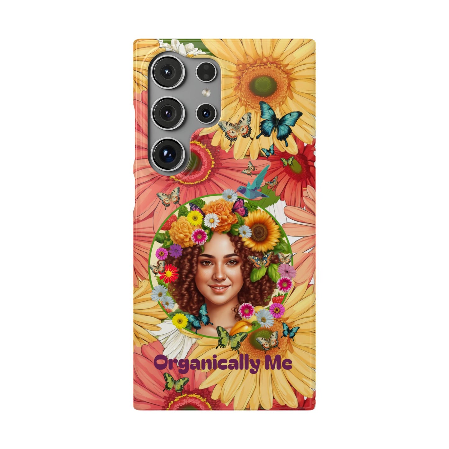 100% Organic Daisy Joy2 Plant Garden Snap Phone Case with Woman, for iPhone and Android