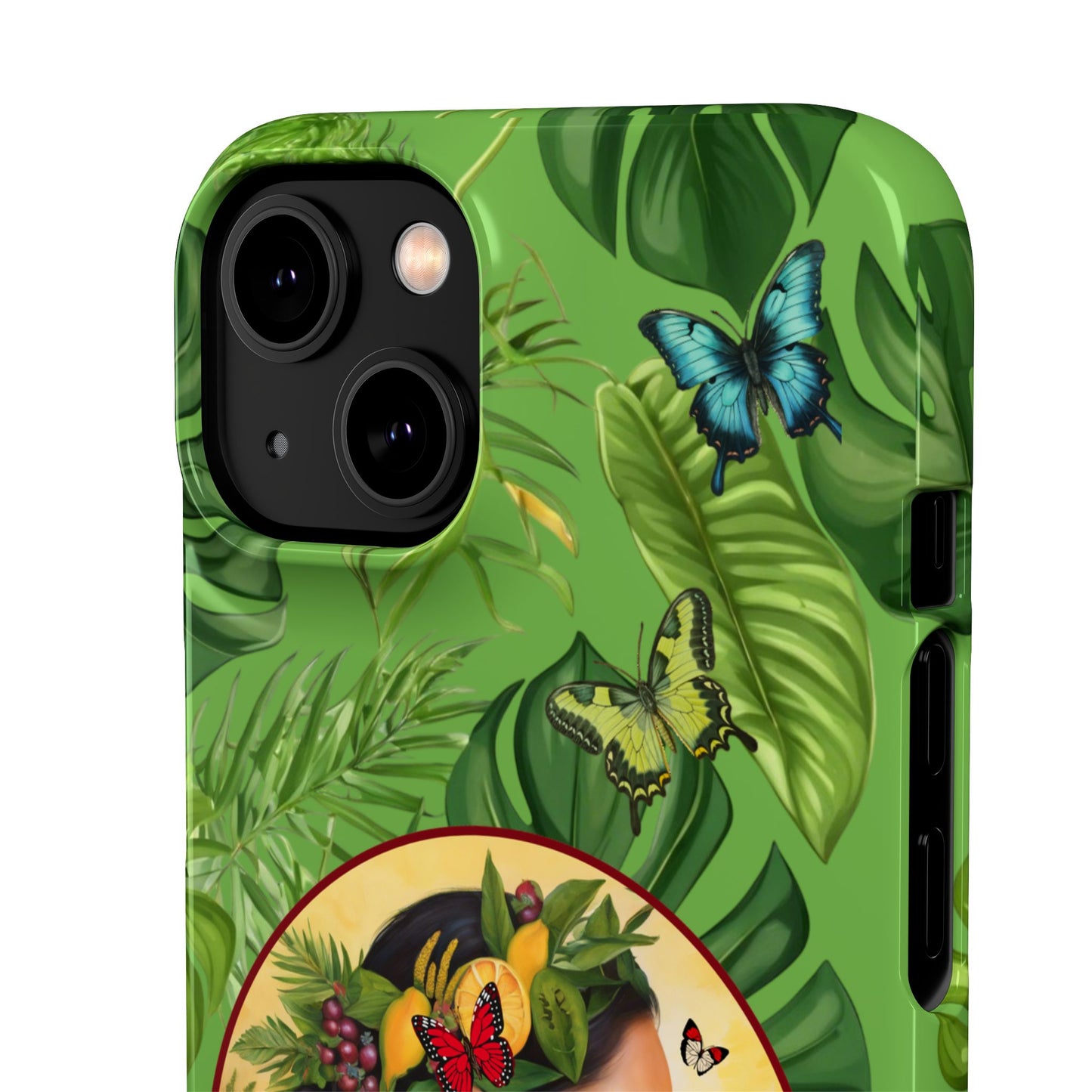 Organically Me A Monstera Butterfly Garden Snap Phone Case with Woman, Veggie Chic for Androids and iPhone models