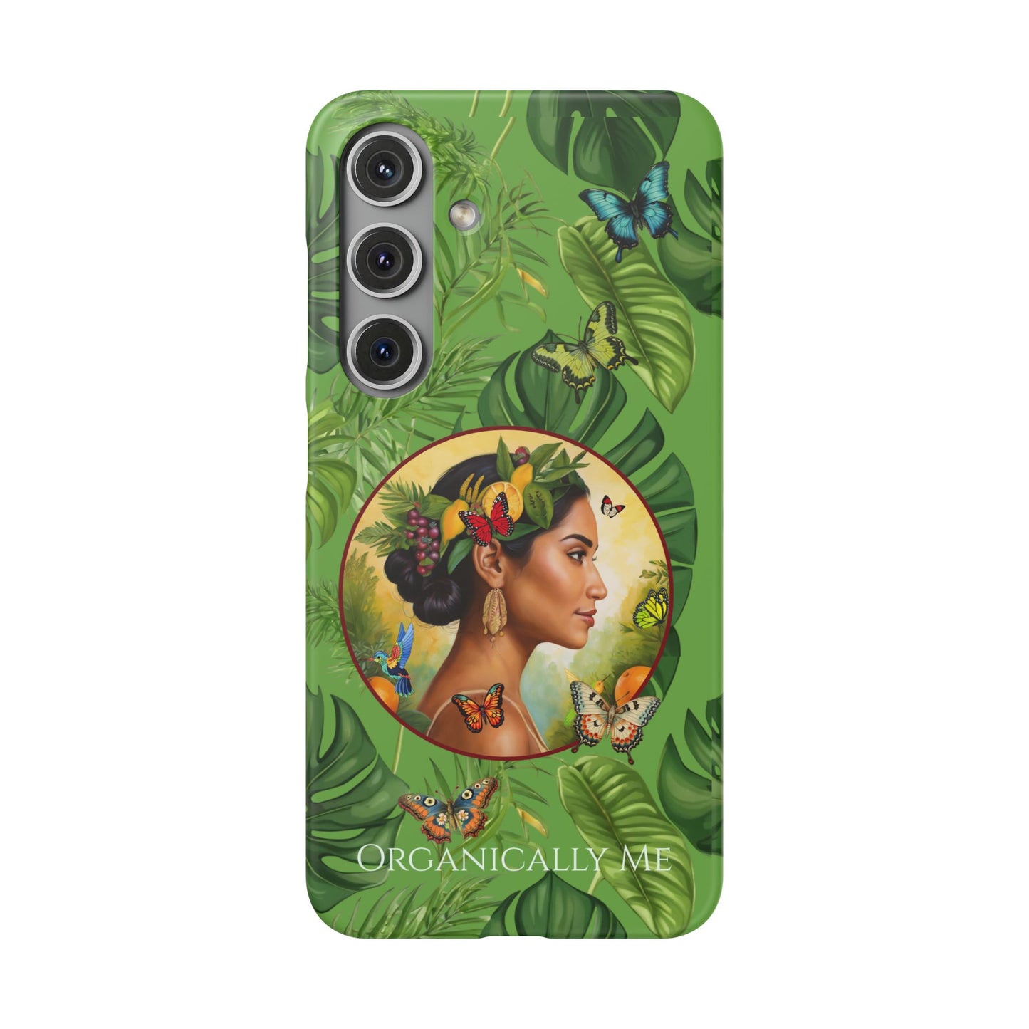 Organically Me A Monstera Butterfly Garden Snap Phone Case with Woman, Veggie Chic for Androids and iPhone models