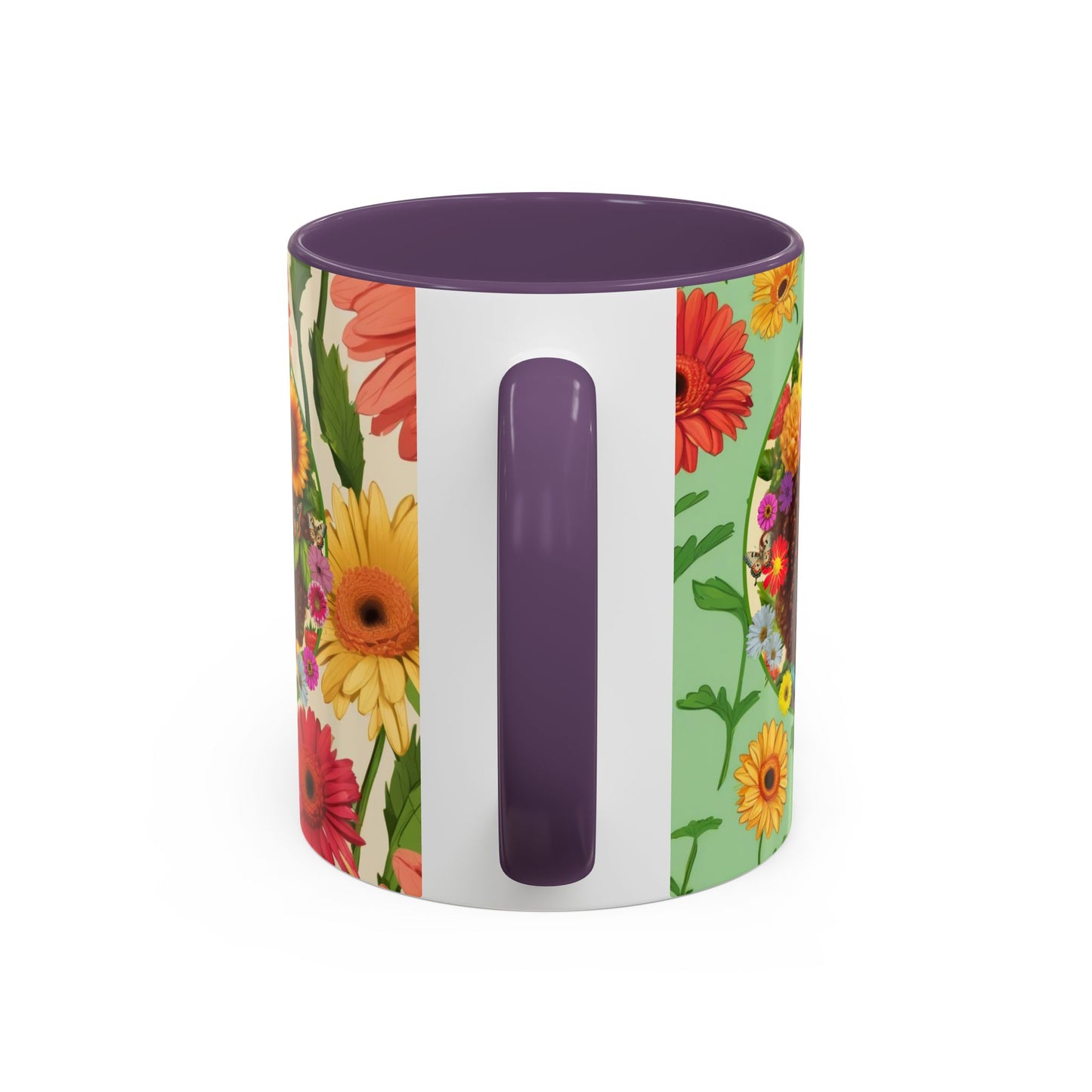 100% Organic Daisy Joy2 Plant Garden Vegan Ceramic Plant Mug Double Sided (11oz) 8 Color Combos