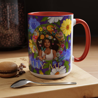 100% Organic Blue Gwen Plant Garden Vegan Ceramic Plant Mug with (11 or 15 oz) 8 Color Combos