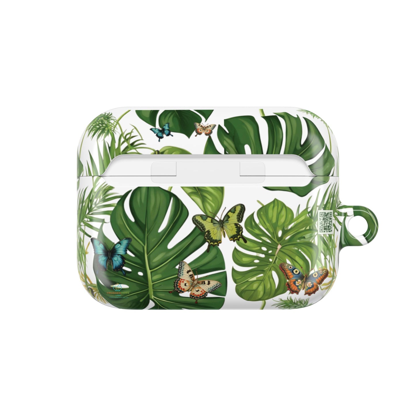 AirPod2 Case: A Monstera Plant Nadia Garden Butterfly Case with Black Woman with locs Design for AirPods Pro Gen 1 & 2, AirPods Gen 1, Gen 2, Gen 3