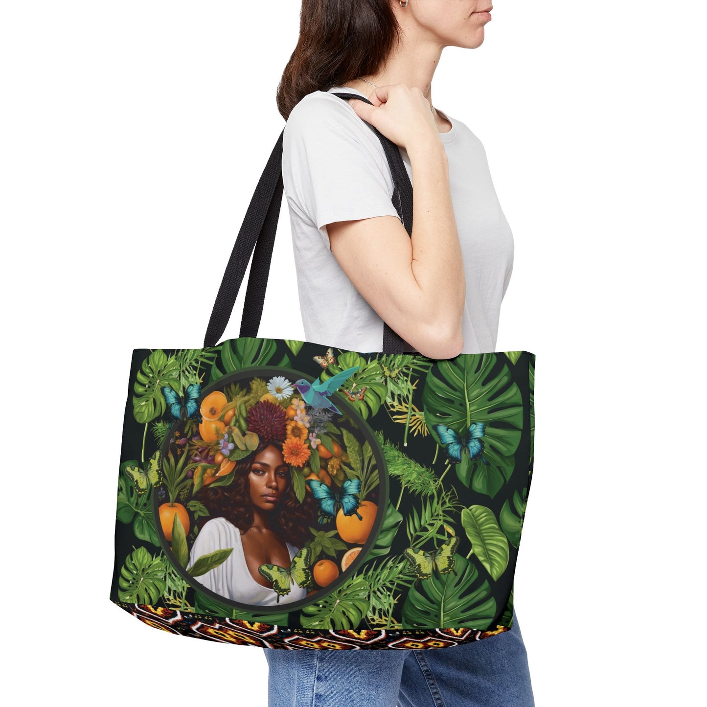 100% Organic A Fern Nadia Monstera Plant Garden Weekender Tote Bag