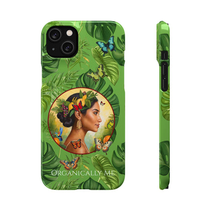 Organically Me A Monstera Butterfly Garden Snap Phone Case with Woman, Veggie Chic for Androids and iPhone models