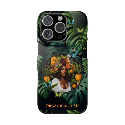 100% Organic A Fern Monstera Plant Garden Snap Phone Case with Black Woman, for iPhone and Android Models