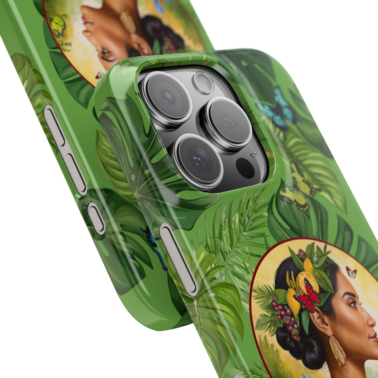 Organically Me A Monstera Butterfly Garden Snap Phone Case with Woman, Veggie Chic for Androids and iPhone models