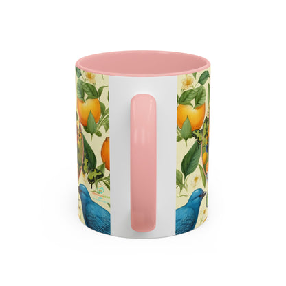 Organically Me A Lemon Bluebird Leda Plant Garden Vegan Ceramic Plant Mug with Black woman (11oz) 8 Color Combos