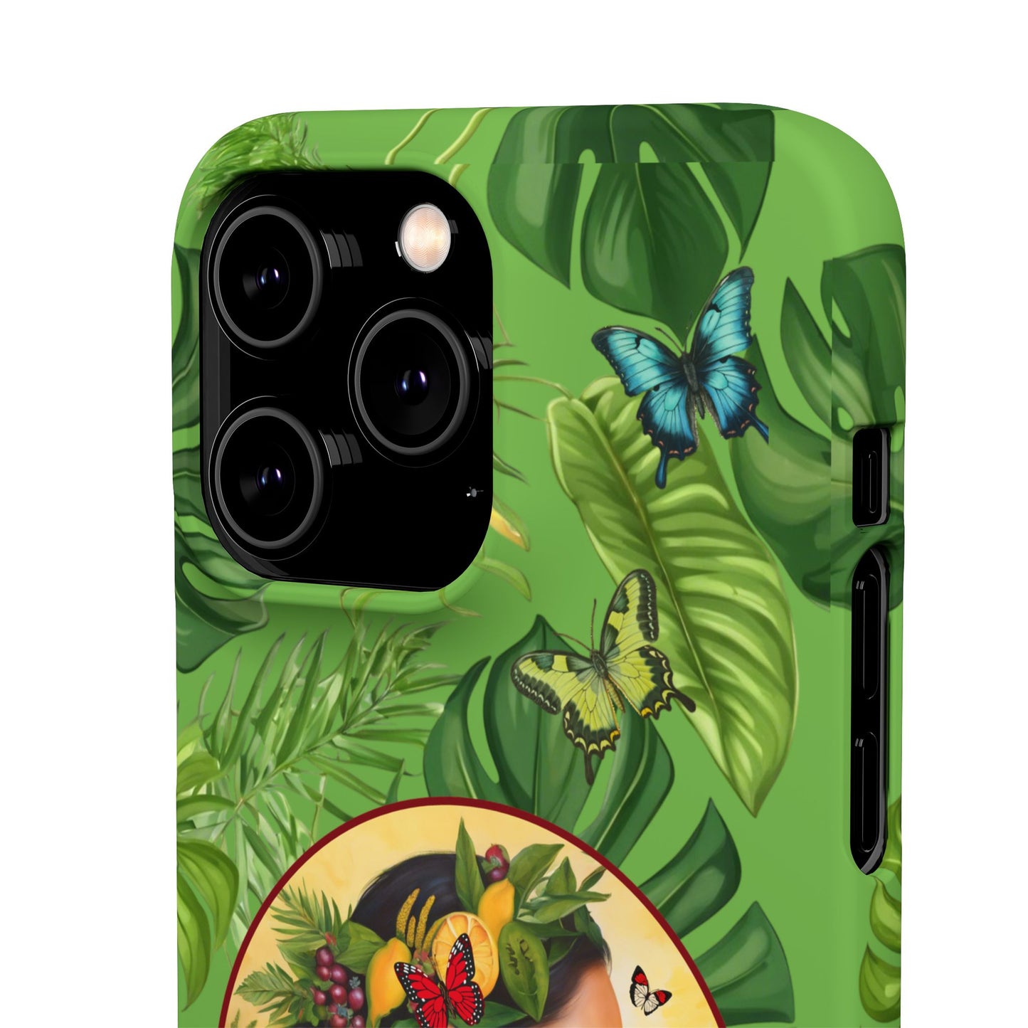 Organically Me A Monstera Butterfly Garden Snap Phone Case with Woman, Veggie Chic for Androids and iPhone models