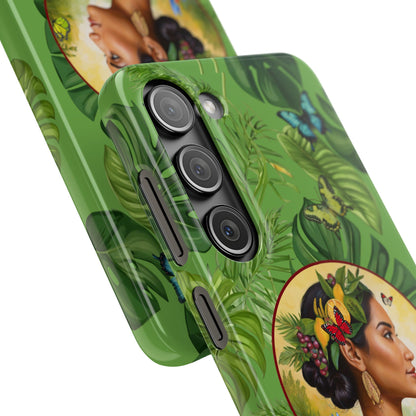 Organically Me A Monstera Butterfly Garden Snap Phone Case with Woman, Veggie Chic for Androids and iPhone models