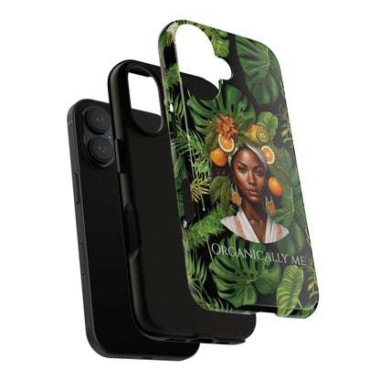 Organically Me A Black Jungle Plant Garden: Tough iPhone 16 Case with Eco Garden Monstera Plant Vibe and Black Woman