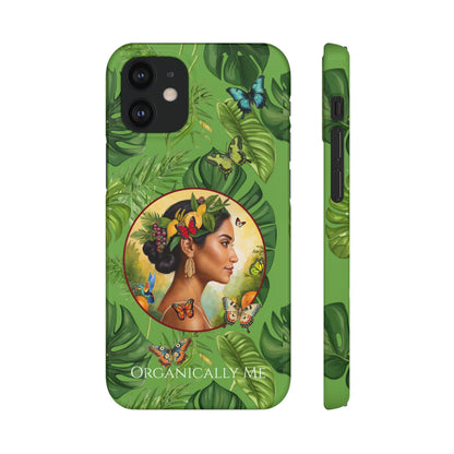 Organically Me A Monstera Butterfly Garden Snap Phone Case with Woman, Veggie Chic for Androids and iPhone models