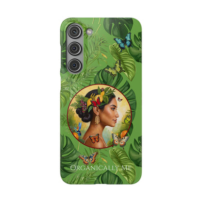 Organically Me A Monstera Butterfly Garden Snap Phone Case with Woman, Veggie Chic for Androids and iPhone models