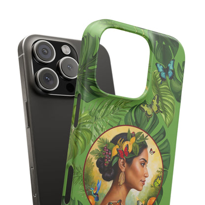 Organically Me A Monstera Butterfly Garden Snap Phone Case with Woman, Veggie Chic for Androids and iPhone models