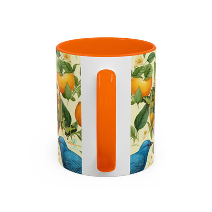 Organically Me A Lemon Bluebird Leda Plant Garden Vegan Ceramic Plant Mug with Black woman (11oz) 8 Color Combos